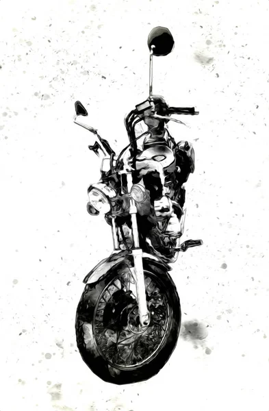 Motor cycle llustration color isolated art vintage retro