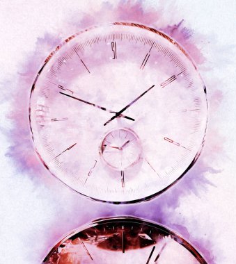 Eski antika klasik saatlerin eski kağıt arka plandaki tuşları.