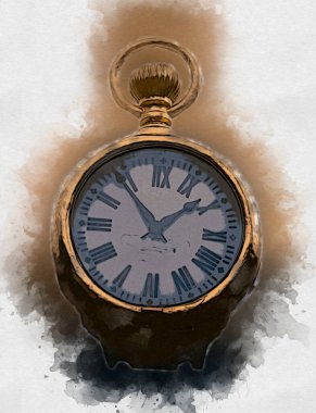 Eski antika klasik saatlerin eski kağıt arka plandaki tuşları.