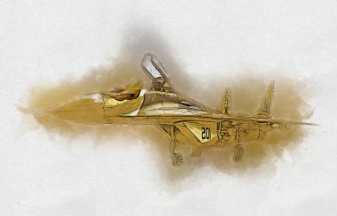 Amerikan savaş uçağı resim sanatı klasiği çiziyor.