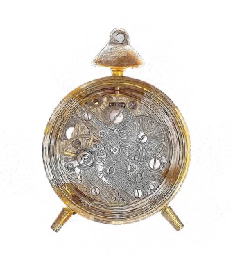 Eski antika klasik saatlerin eski kağıt arka plandaki tuşları.