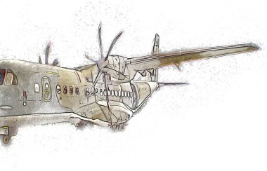 Amerikan savaş uçağı resim sanatı klasiği çiziyor.