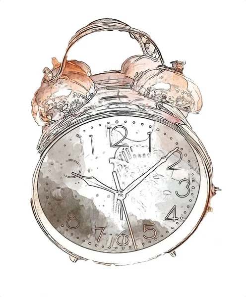 Die Zifferblätter Der Alten Antiken Klassischen Uhren Auf Einem Alten — Stockfoto