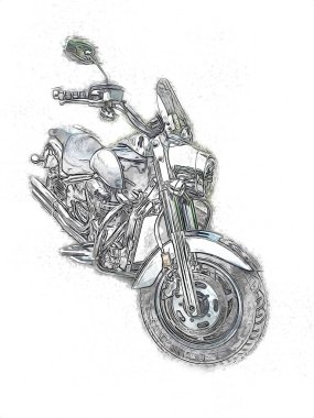 Motosiklet görüntüleme rengi izole edilmiş sanat antika retro