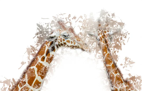 Ritning Konst Teckning Illustration Giraff — Stockfoto