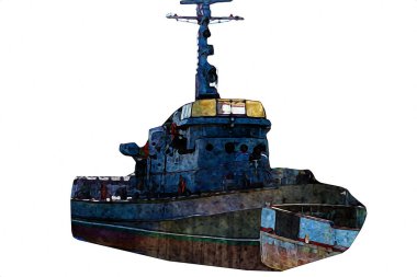 Askeri gemi, Atlantik Denizi 'nin engebeli çizimlerinden geçiyor.