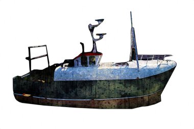 Yelkenli tekneler rıhtıma, liman sanatı illüstrasyonları klasik