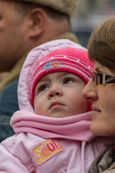 Arad Romania December 2012 People Watching National Day Parade Arad — Stock Photo, Image