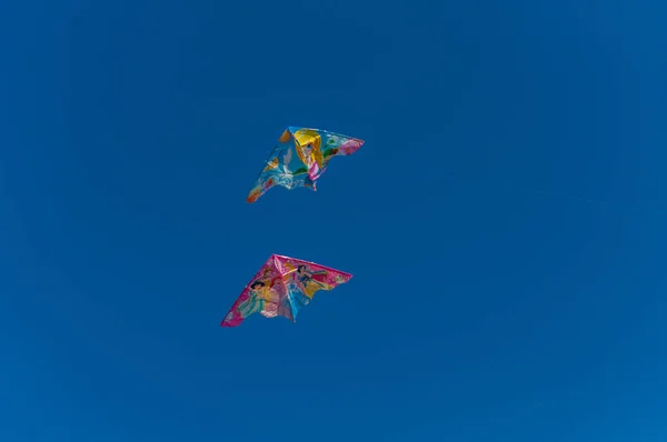 Kite Flying Sky Couds Background — Stock Photo, Image