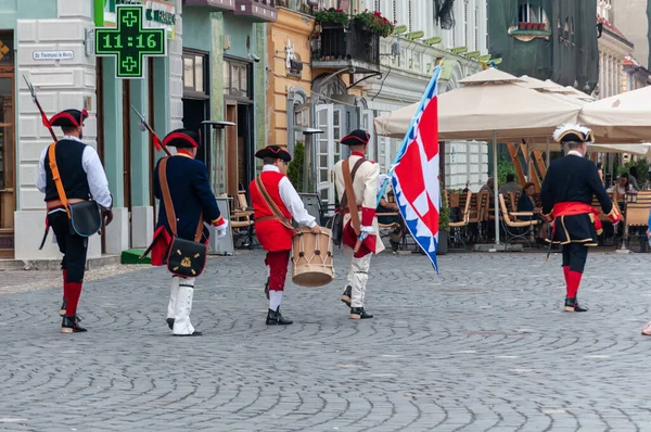 Timisoara Rumania Septiembre 2018 Desfile Cambio Guardia Disfraces Período —  Fotos de Stock