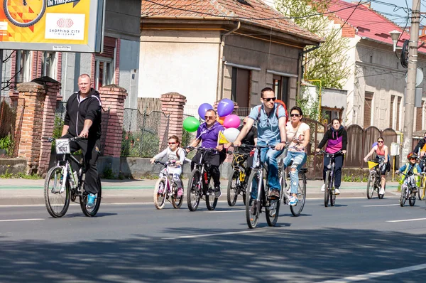 Timisoara Roumanie Avril 2016 Des Cyclistes Pédalerie Printanière — Photo