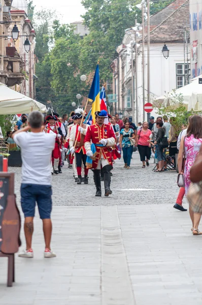 ティミソアラ ルーマニア 2018年9月15日 ガードを変更するパレード 時代衣装 — ストック写真