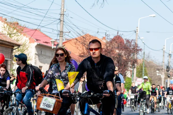 Timisoara Roumanie Avril 2016 Des Cyclistes Pédalerie Printanière — Photo