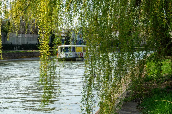 Timisoara Roumanie Mars 2019 Bateau Ratt Sur Rivière Bega — Photo