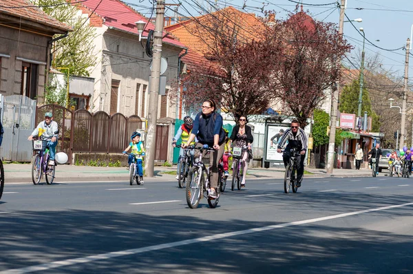 Timisoara Roumanie Avril 2016 Des Cyclistes Pédalerie Printanière — Photo