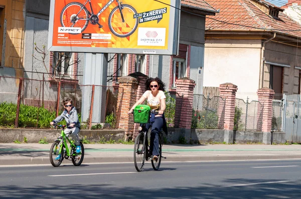 Timisoara Roumanie Avril 2016 Des Cyclistes Pédalerie Printanière — Photo