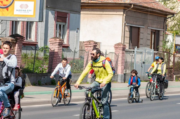 Timisoara Roumanie Avril 2016 Des Cyclistes Pédalerie Printanière — Photo