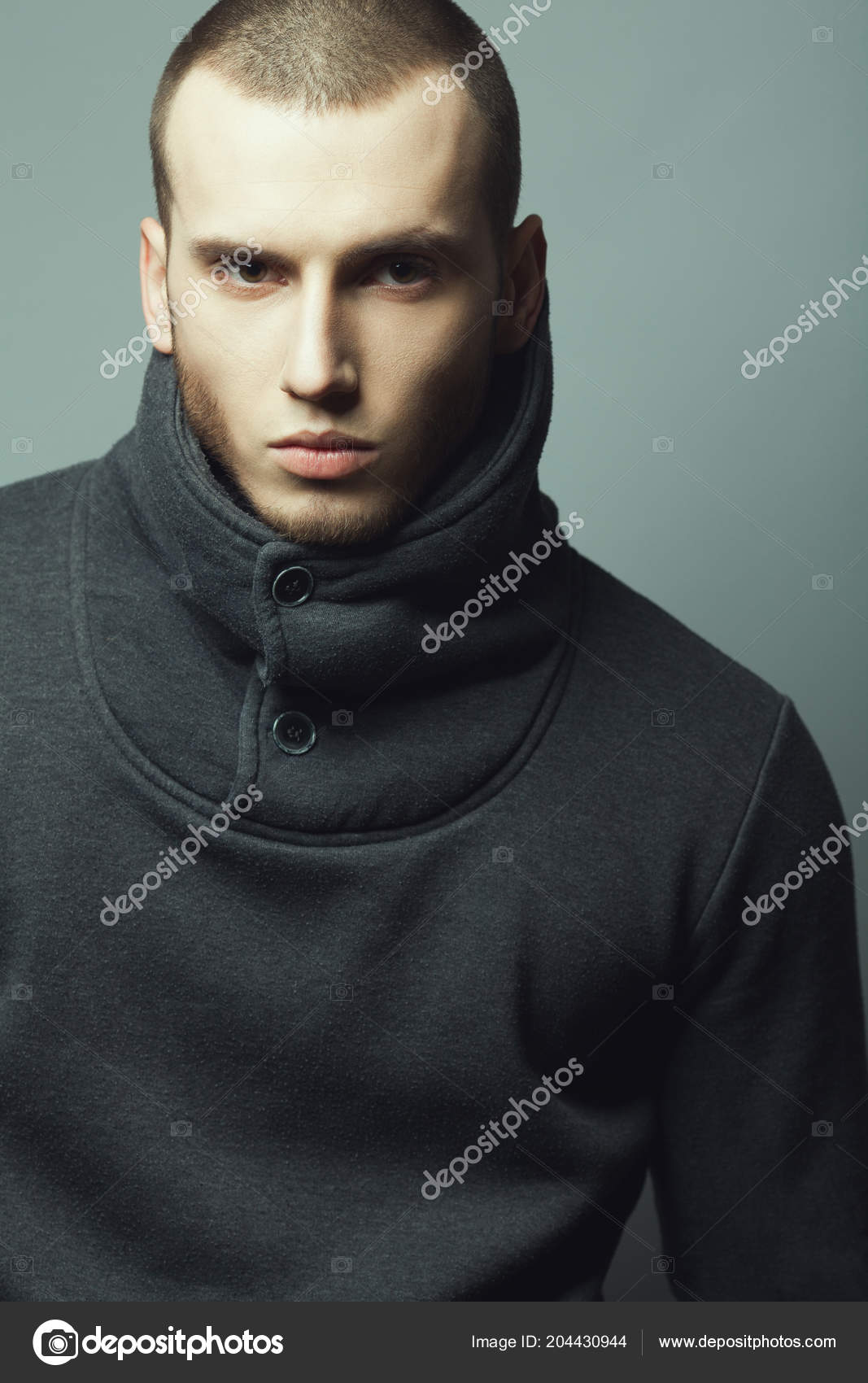 Pics Mens Short Haircuts Male Beauty Concept Portrait Brutal