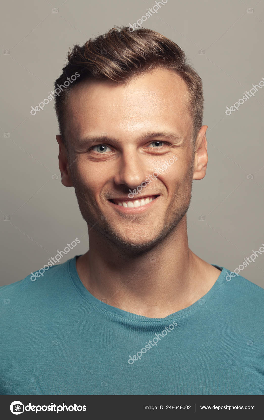 Male beauty, boy next door concept. Portrait of smiling 30-year-old man Stock Photo by ©avgustino 248649002 Male beauty, boy next door concept. Portrait of smiling 30-year-old man Stock Photo by ©avgustino 248649002