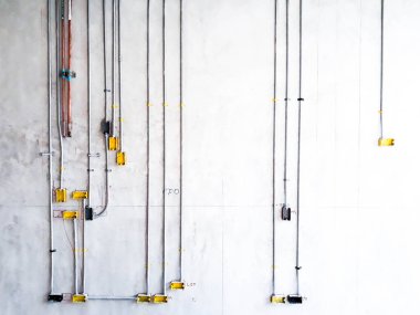 Bina, boru hattı inşaat elektrik hatları güç ve etiket inşaat duvar ev