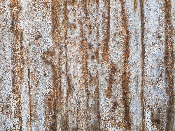 老锌壁质地为背景 老锌和金属生锈 老肮脏生锈的镀锌铁板材纹理为背景 — 图库照片