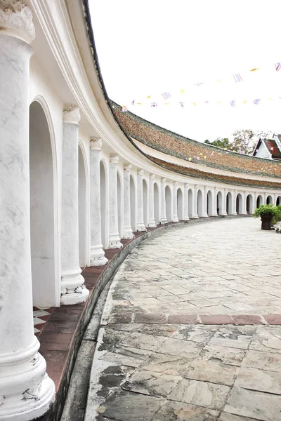 Sidewalk Pathommachedi Pedestal Thai Temple Thailand Walking Trails Temple Country — Stok Foto