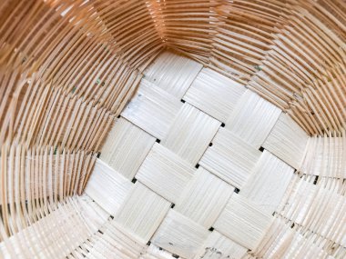 Soyut dokuma bambu dokusu arka planı, Bambu dokuma arka planı, Arkaplan için Üst Görünüm Tahta Sepet Küresi