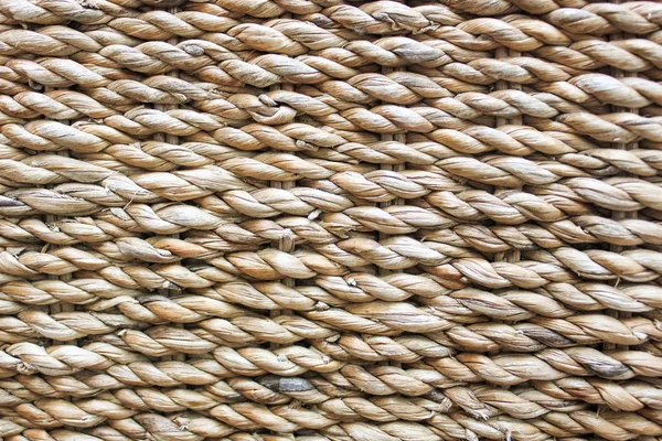 背景にはラタンの質感 天然の模様が織り込まれた籐 織りのバスケットの質感 背景として天然繊維で作られた織物籠 — ストック写真