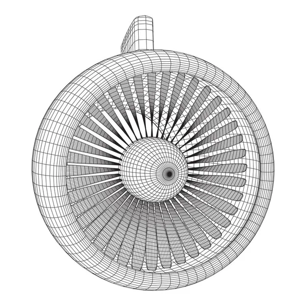 Motor turbo jet vector — Vector de stock