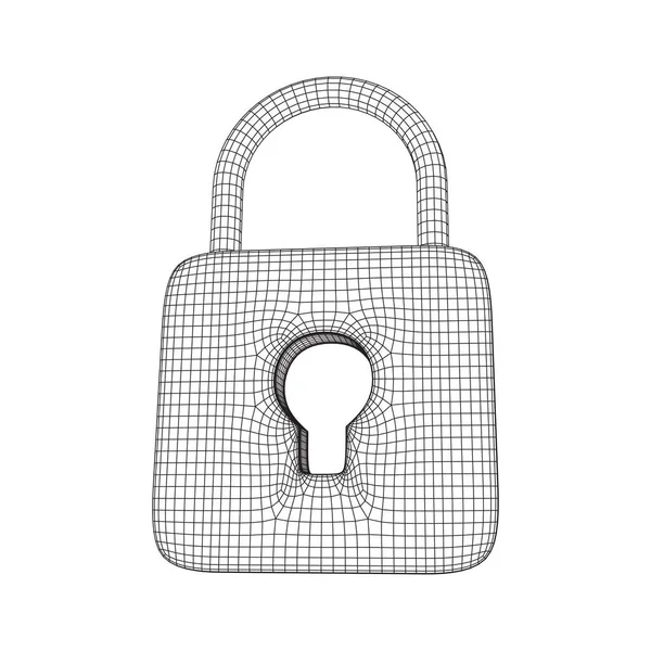 Concept de cybersécurité Padlock — Image vectorielle