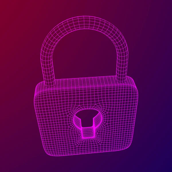 Concept de cybersécurité Padlock — Image vectorielle