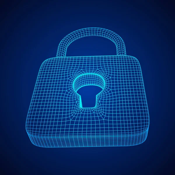 Concept de cybersécurité Padlock — Image vectorielle