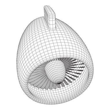 Turbo jet motoru vektör