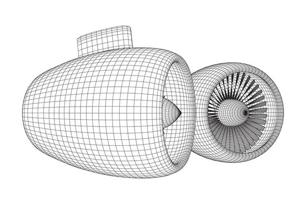 Турбореактивный двигатель — стоковый вектор