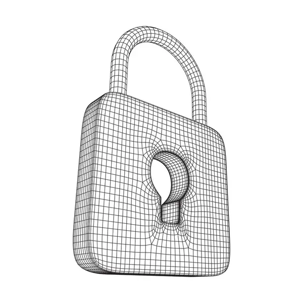 Concept de cybersécurité Padlock — Image vectorielle