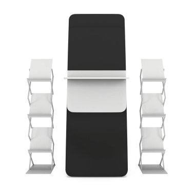 LCD ekran stand ve dergi raf.