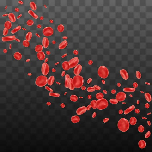 Röda blodkroppar rinner — Stock vektor