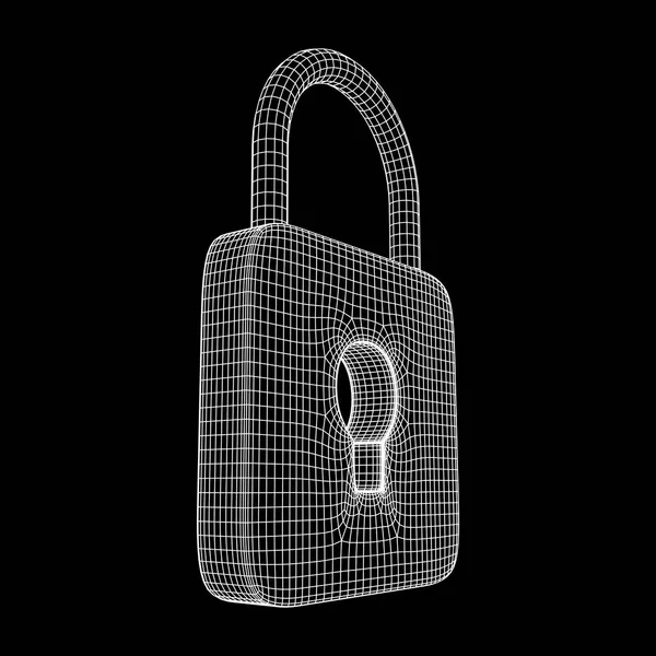 Concept de cybersécurité Padlock — Image vectorielle