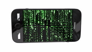 Smartphone ile soyut matris hareketli arka plan