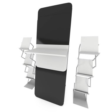 LCD ekran stand ve dergi raf.