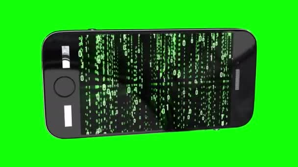Smartfon z tłem ruch streszczenie Matrix — Wideo stockowe