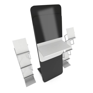 LCD ekran stand ve dergi raf.