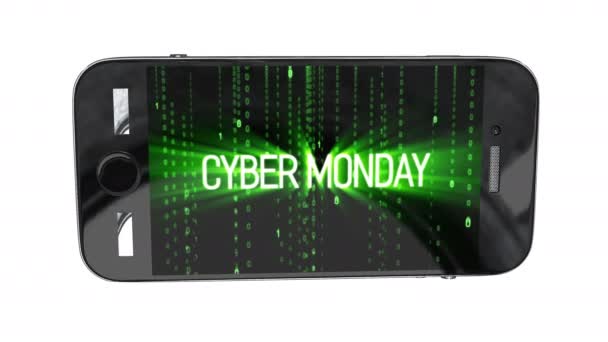 Cyber-Montag Verkauf Bewegung Hintergrund — Stockvideo