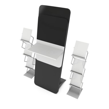 LCD ekran stand ve dergi raf.