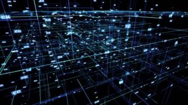 Büyük veri görselleştirme hareketli arka plan.