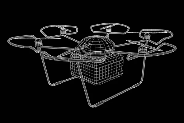 Afstandsbediening lucht drone — Stockvector