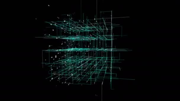 Big data visualisatie beweging achtergrond. — Stockvideo