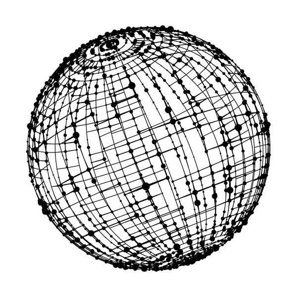 Каркасна сітка сфери . — стоковий вектор
