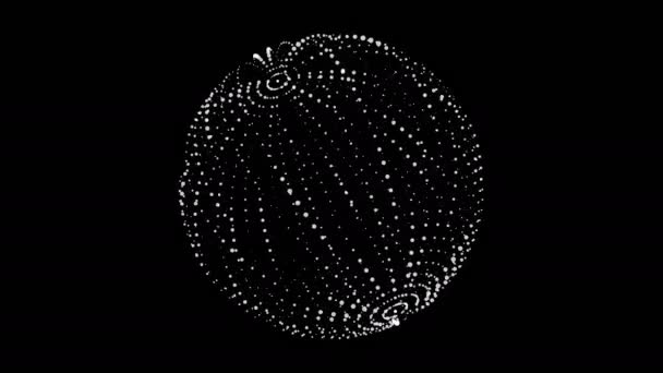 Wireframe Mesh Sphere. — Stock Video