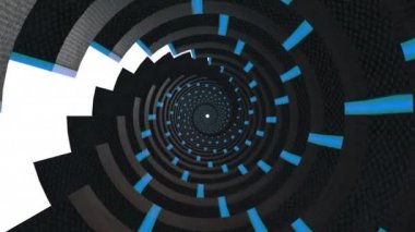 animasyon soyut fütüristik Tüneli'nde uçuş